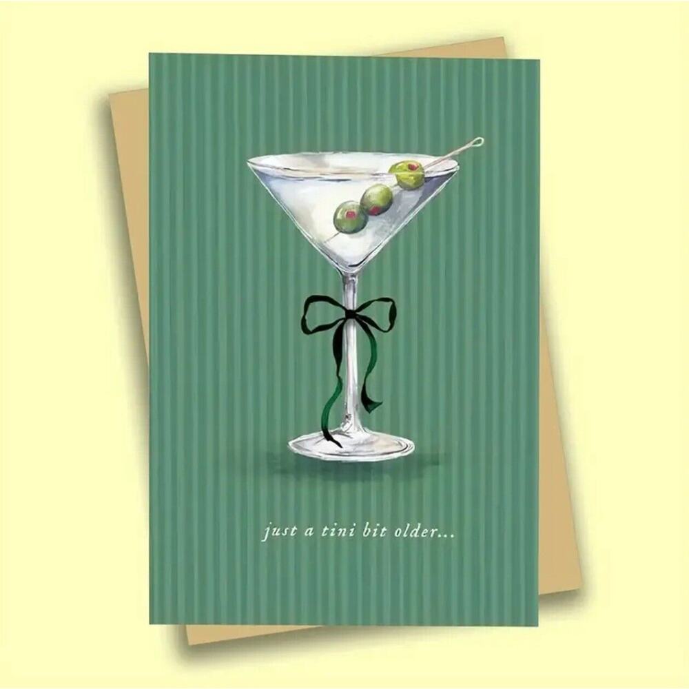 A ‘Tini Bit Older Martini Birthday Card Funny Cards